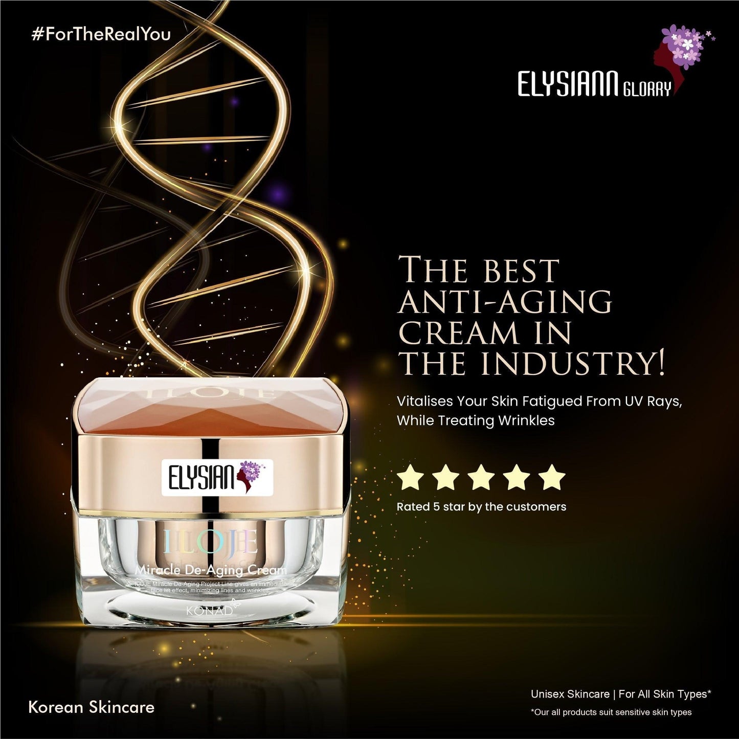 Elysiann Glorry Iloje Miracle De-Aging Cream