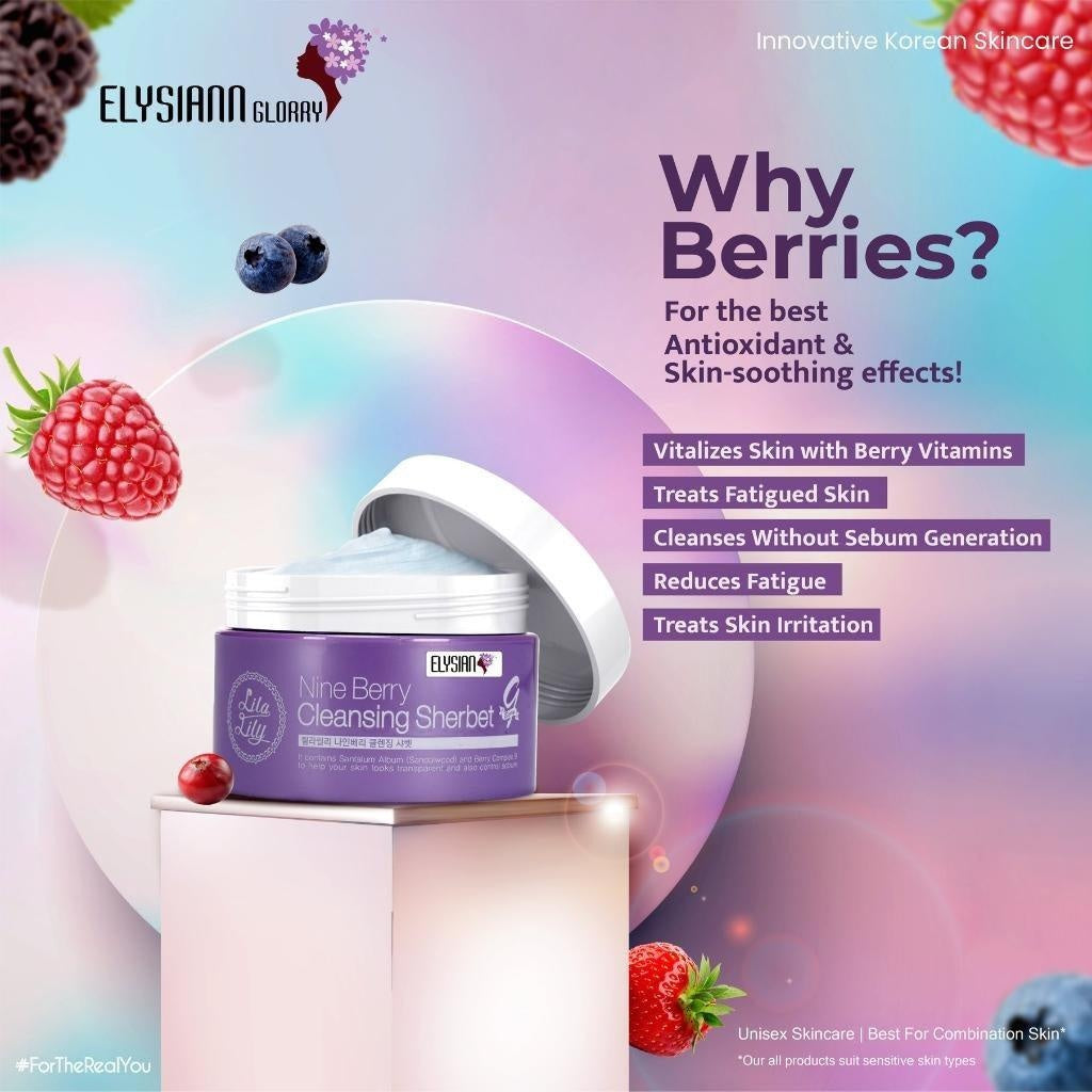 Elysiann Glorry Lila Lily Nine Berry Cleansing Sherbet (100ml)