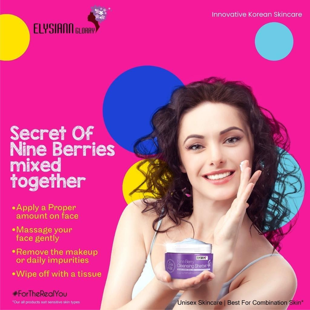 Elysiann Glorry Lila Lily Nine Berry Cleansing Sherbet (100ml)