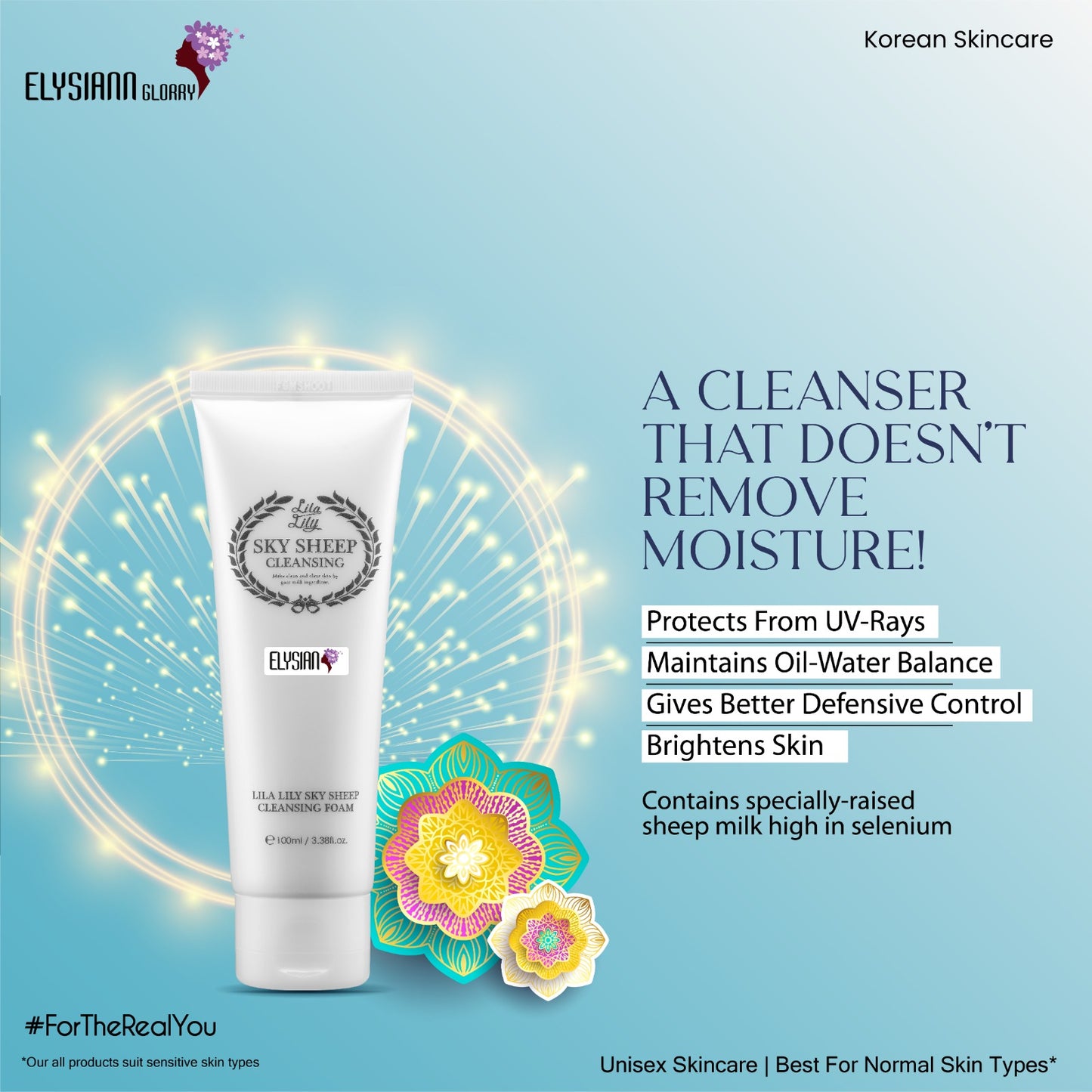 Lila Lily Sky Sheep Skin Cleansing Foam | Natural Cleansing Milk