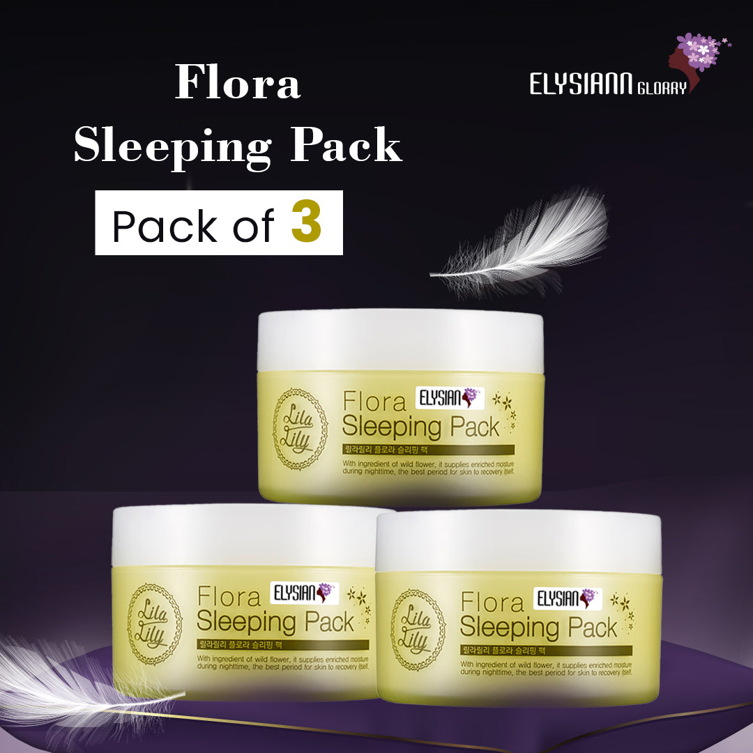 Flora Sleeping Pack ||  Night Cream Pack of 3